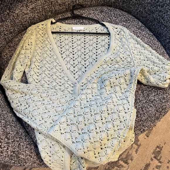 Meshki knit mint green sweater and mini size small - Picture 1 of 3